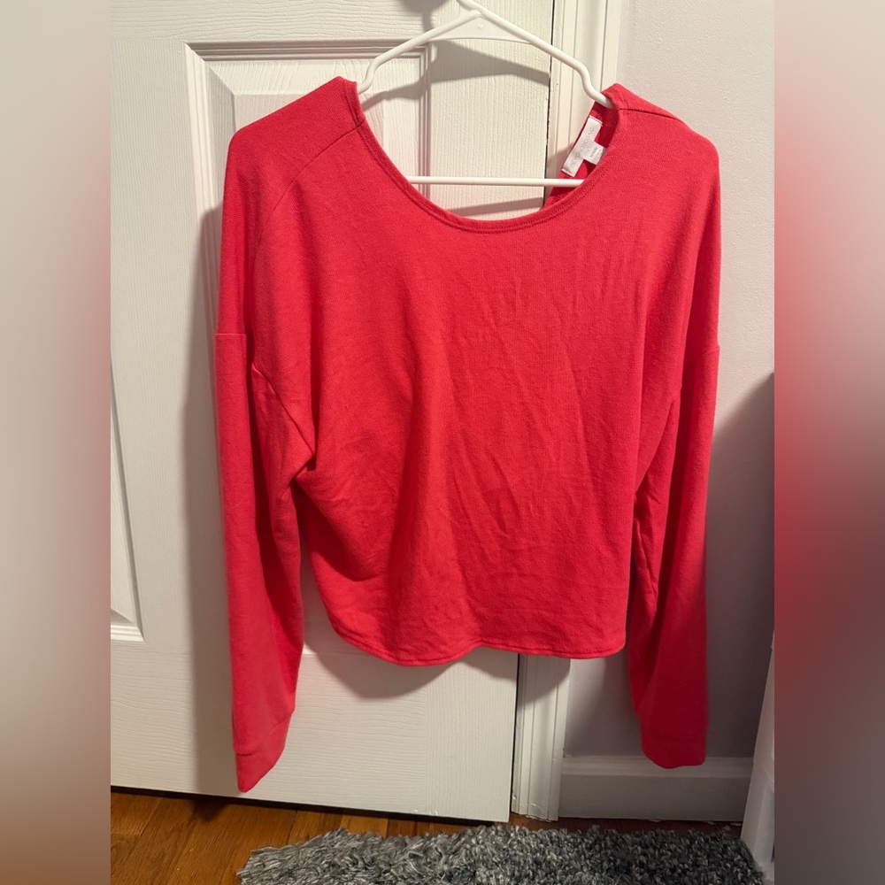 Beyond Yoga Coral Knotted Front Women's Top Size Medium - Picture 2 of 6